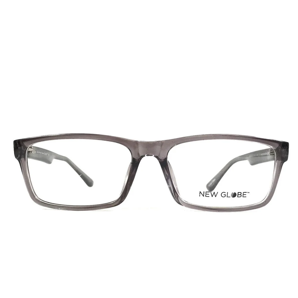 New Globe Eyeglasses Frames M434 SMOKE Gray Rectangle Full Rim 55-17-145
